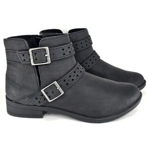 American Eagle By Payless Black Vegan Leather, Moto Bootie. Women's Size 6M